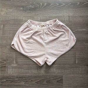 Brandy Melville Baby Pink Terry Cloth Shorts